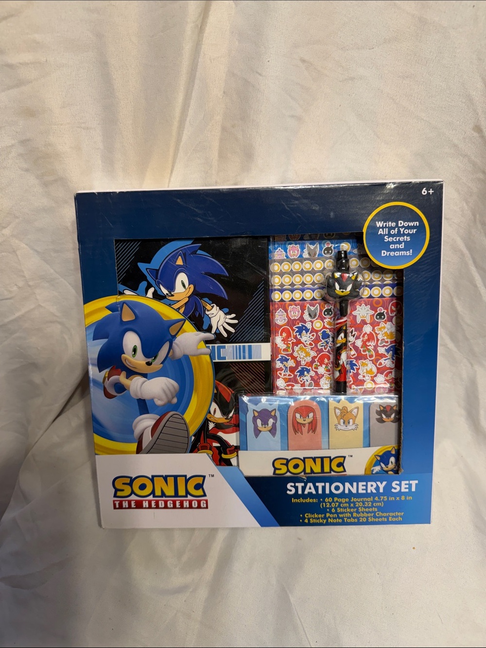 Sonic The Hedgehog Stationery Set NEW